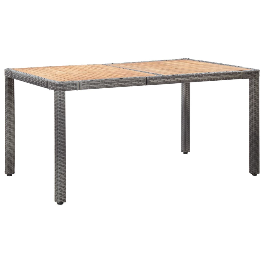 -Delige Tuinset Met Kussens Poly Rattan 7 150 cm tafellengte Grijs