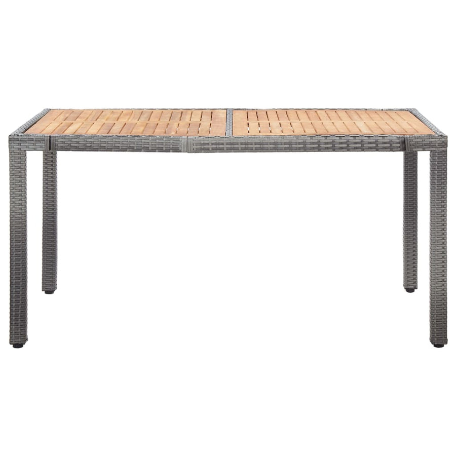 -Delige Tuinset Met Kussens Poly Rattan 7 150 cm tafellengte Grijs