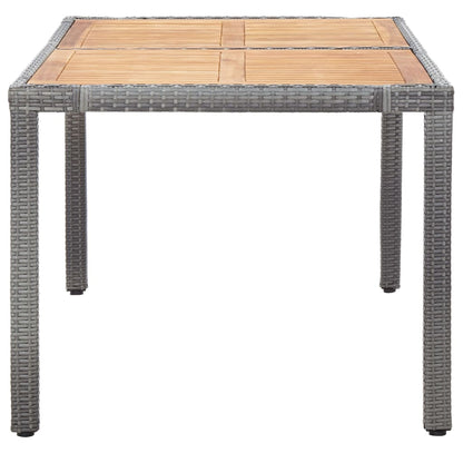 -Delige Tuinset Met Kussens Poly Rattan 7 150 cm tafellengte Grijs