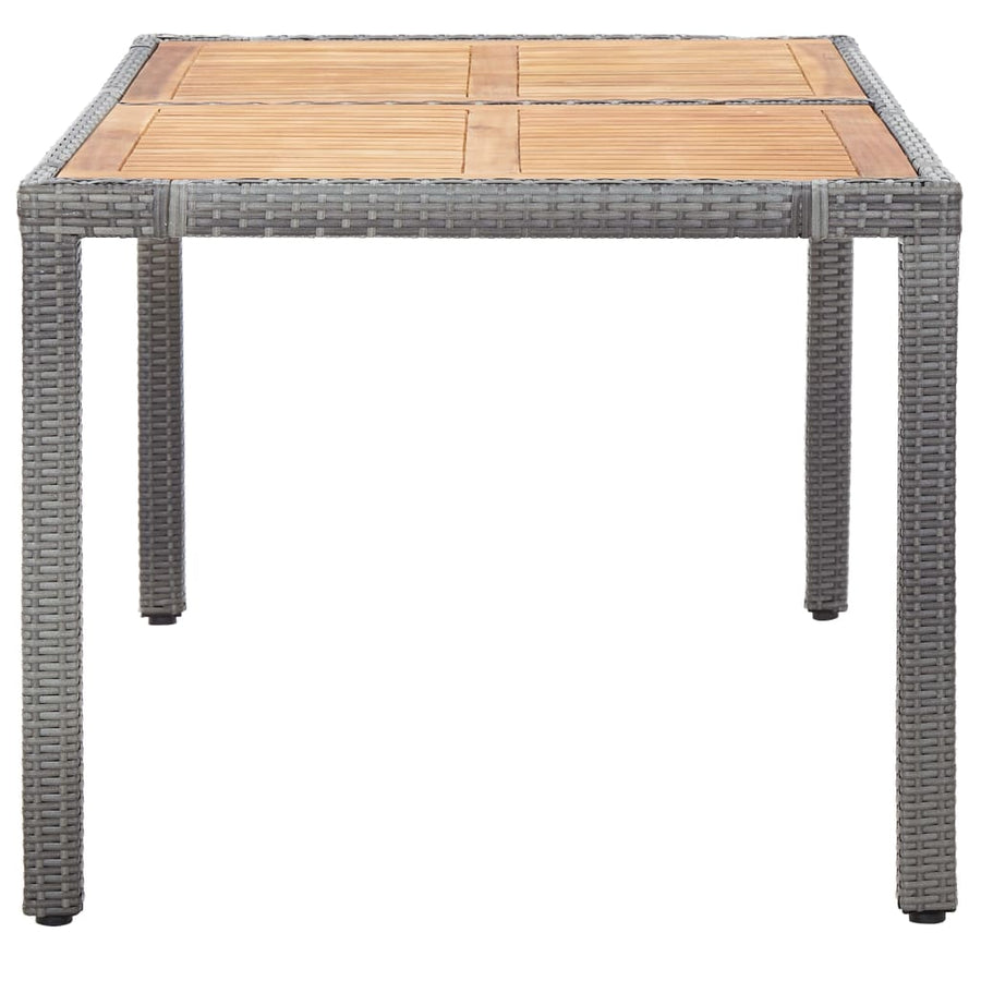 -Delige Tuinset Met Kussens Poly Rattan 7 150 cm tafellengte Grijs