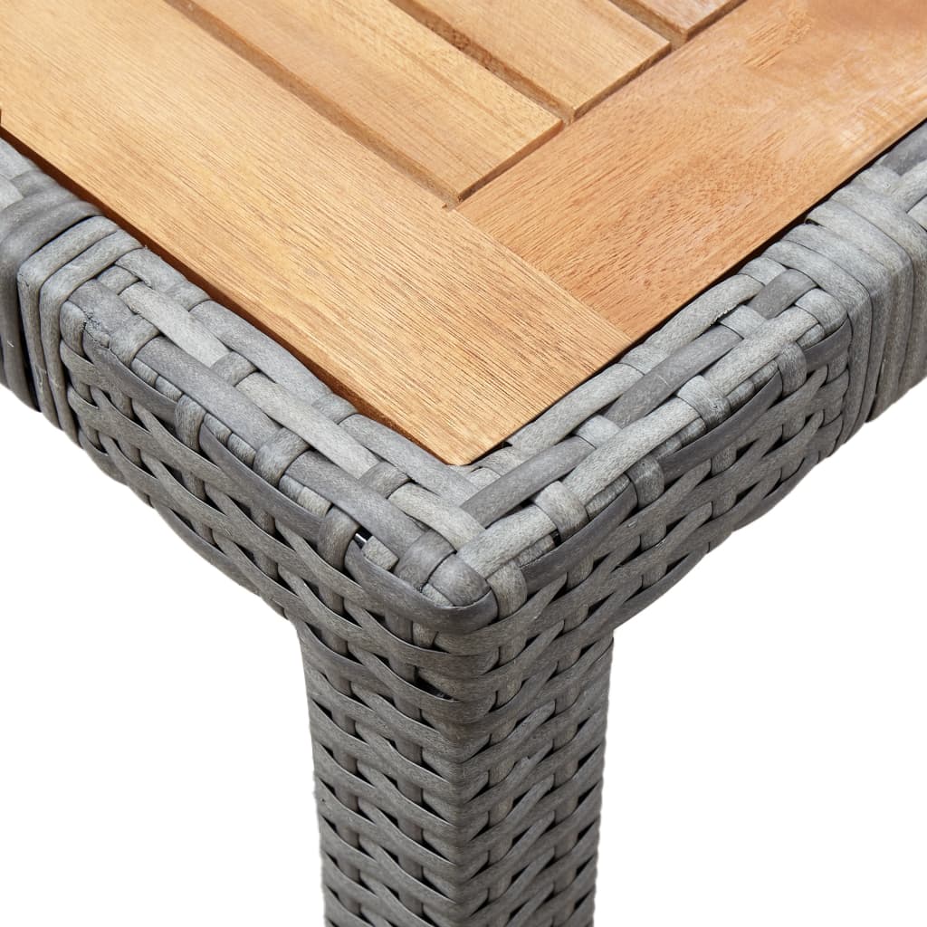 -Delige Tuinset Met Kussens Poly Rattan 7 150 cm tafellengte Grijs
