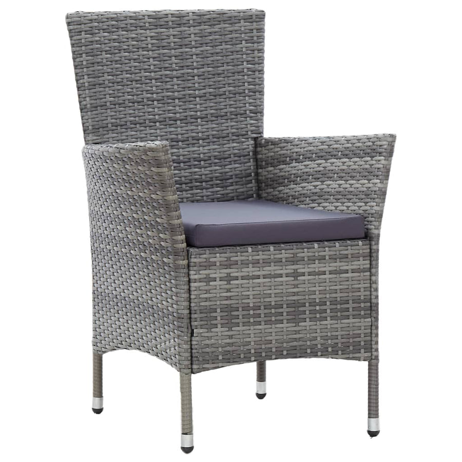 -Delige Tuinset Met Kussens Poly Rattan 7 150 cm tafellengte Grijs