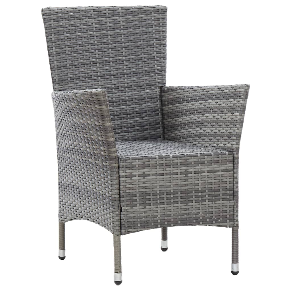 -Delige Tuinset Met Kussens Poly Rattan 7 150 cm tafellengte Grijs