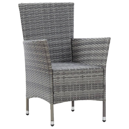 -Delige Tuinset Met Kussens Poly Rattan 7 150 cm tafellengte Grijs