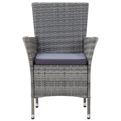 -Delige Tuinset Met Kussens Poly Rattan 7 150 cm tafellengte Grijs