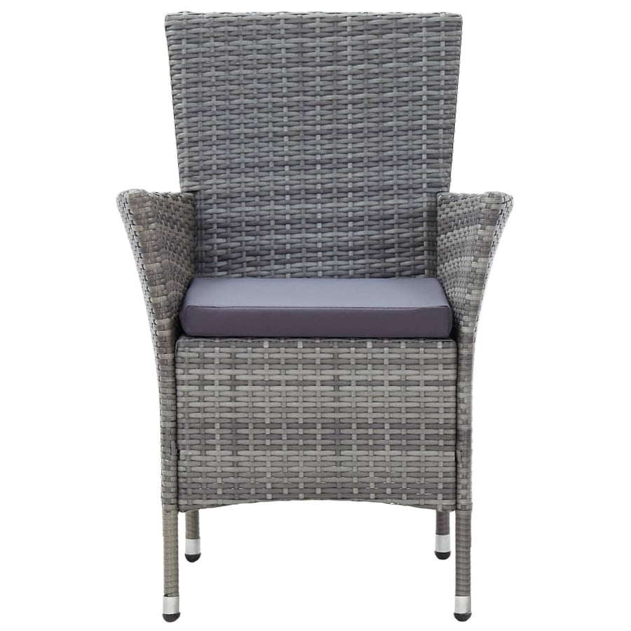 -Delige Tuinset Met Kussens Poly Rattan 7 150 cm tafellengte Grijs