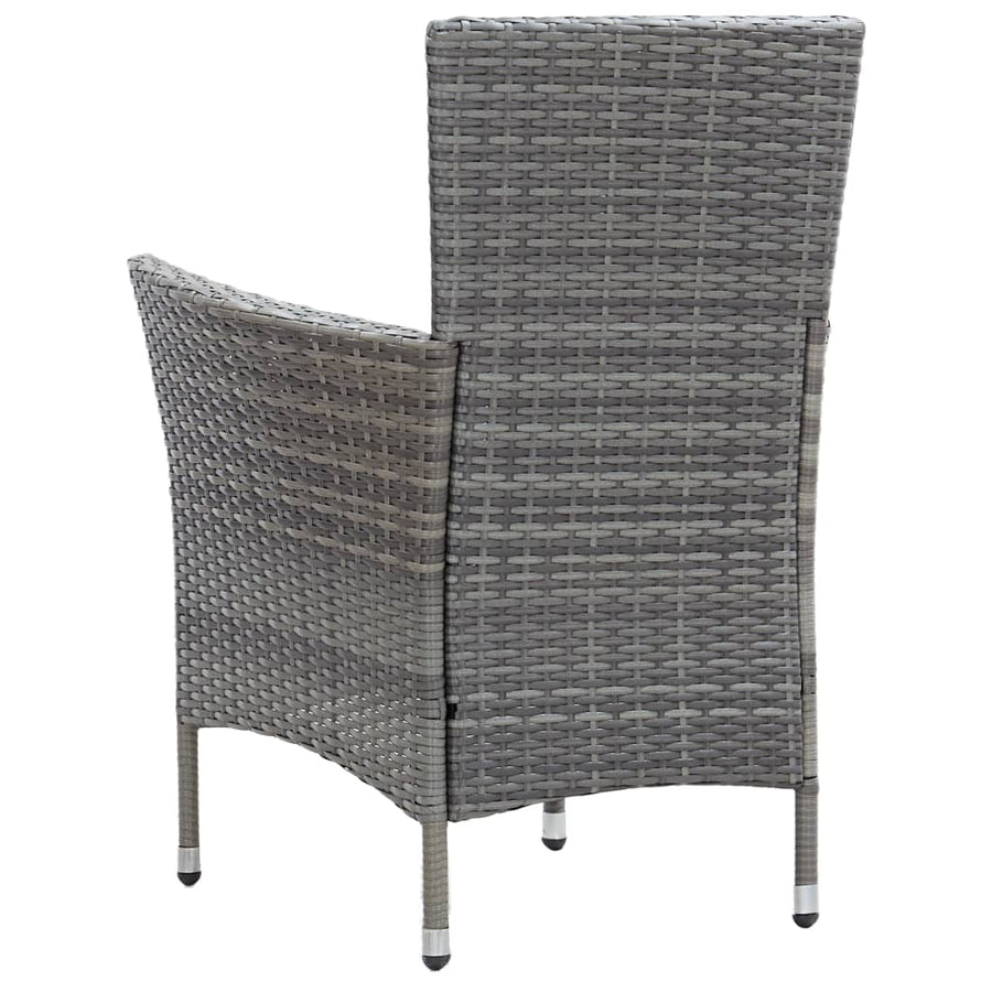-Delige Tuinset Met Kussens Poly Rattan 7 150 cm tafellengte Grijs