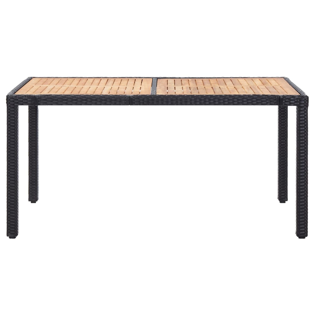 -Delige Tuinset Met Kussens Poly Rattan 7 150 cm tafellengte Zwart en bruin