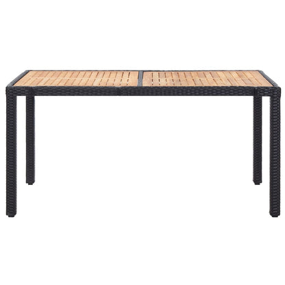 -Delige Tuinset Met Kussens Poly Rattan 7 150 cm tafellengte Zwart en bruin