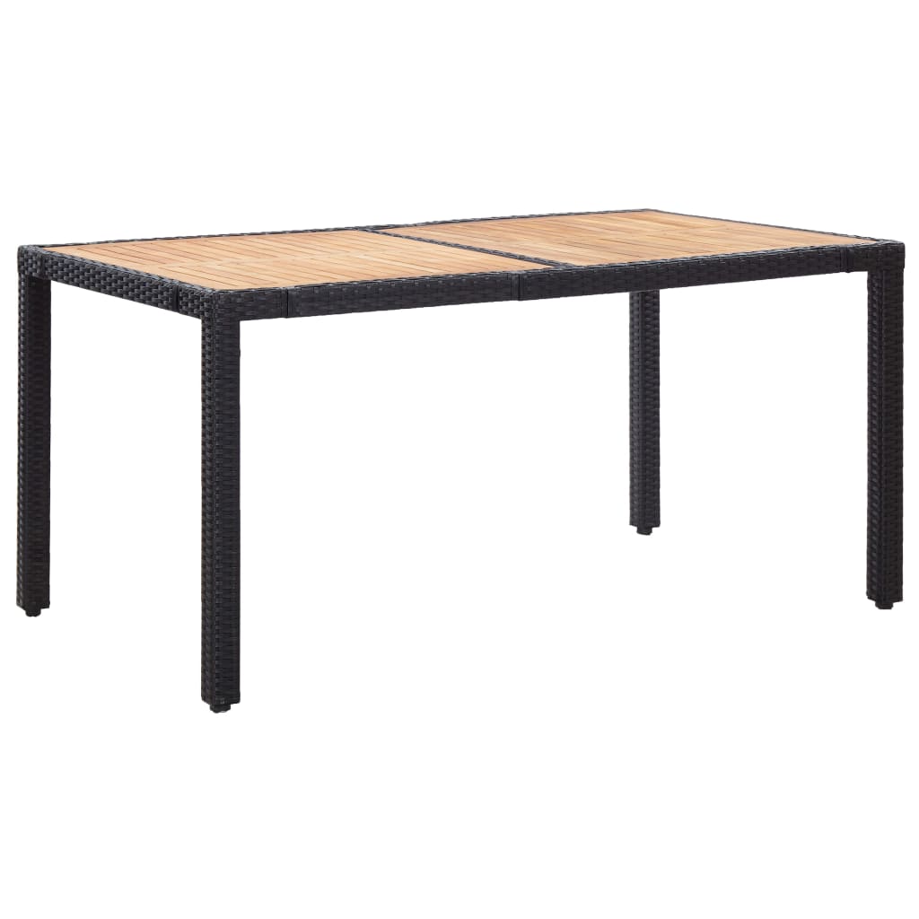 -Delige Tuinset Met Kussens Poly Rattan 7 150 cm tafellengte Zwart en bruin