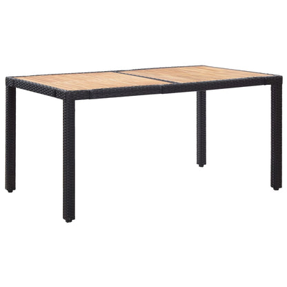 -Delige Tuinset Met Kussens Poly Rattan 7 150 cm tafellengte Zwart en bruin