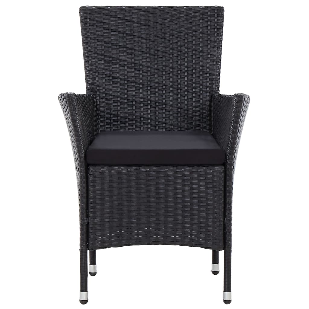 -Delige Tuinset Met Kussens Poly Rattan 7 150 cm tafellengte Zwart en bruin