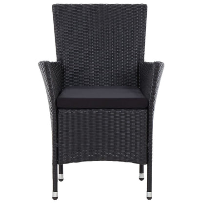 -Delige Tuinset Met Kussens Poly Rattan 7 150 cm tafellengte Zwart en bruin