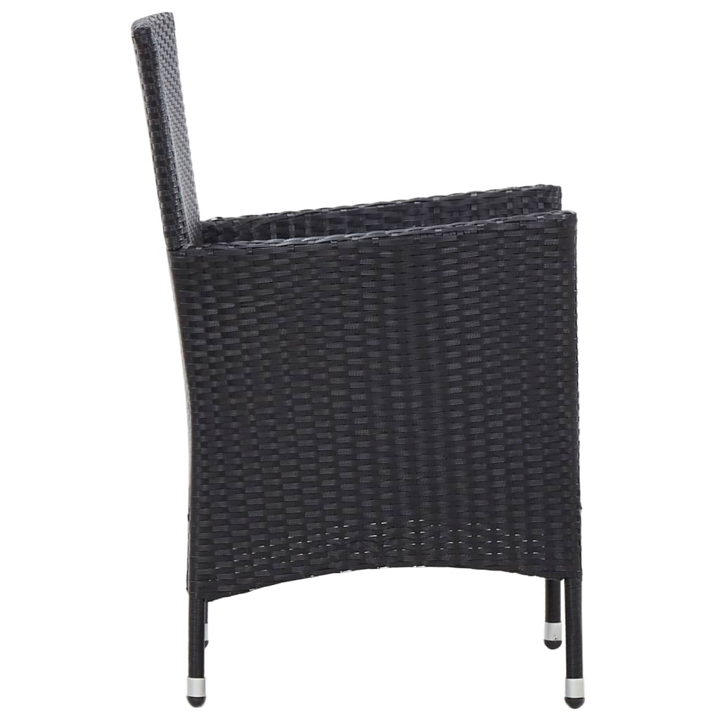 -Delige Tuinset Met Kussens Poly Rattan 7 150 cm tafellengte Zwart en bruin