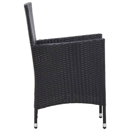 -Delige Tuinset Met Kussens Poly Rattan 7 150 cm tafellengte Zwart en bruin