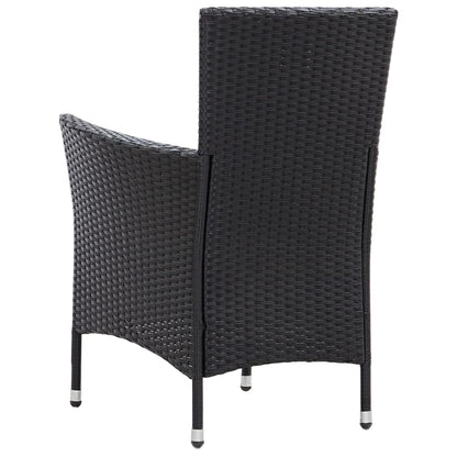 -Delige Tuinset Met Kussens Poly Rattan 7 150 cm tafellengte Zwart en bruin
