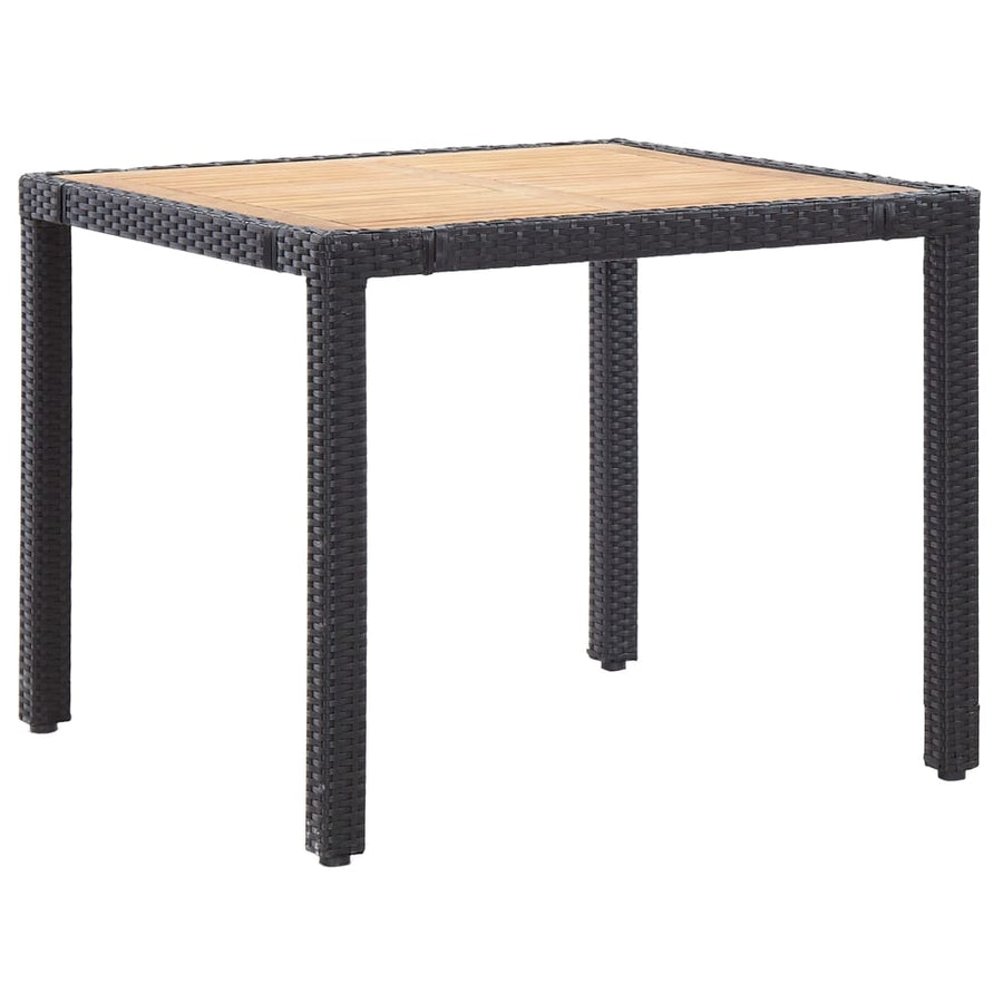 -Delige Tuinset Met Kussens Poly Rattan 5 90 cm tafellengte Zwart en bruin