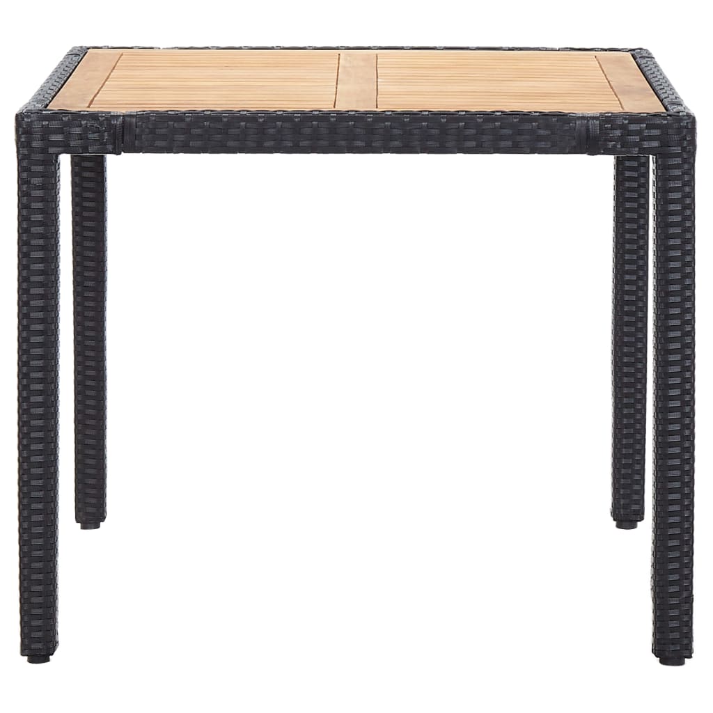 -Delige Tuinset Met Kussens Poly Rattan 5 90 cm tafellengte Zwart en bruin