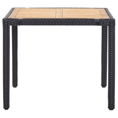 -Delige Tuinset Met Kussens Poly Rattan 5 90 cm tafellengte Zwart en bruin