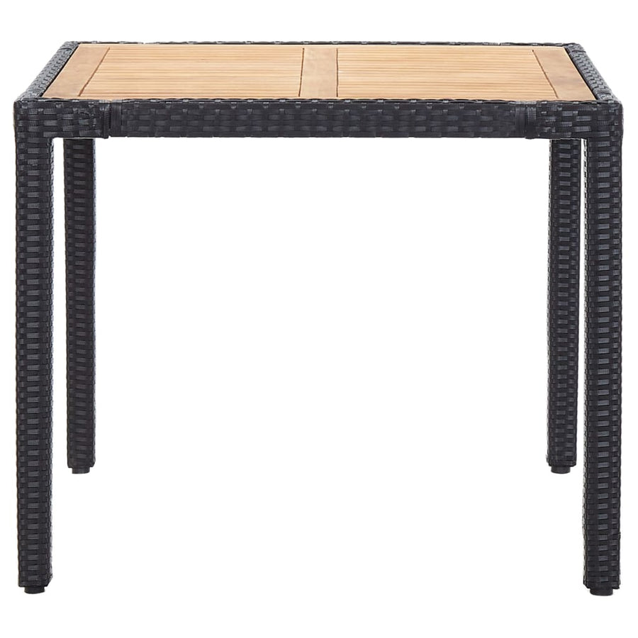 -Delige Tuinset Met Kussens Poly Rattan 5 90 cm tafellengte Zwart en bruin