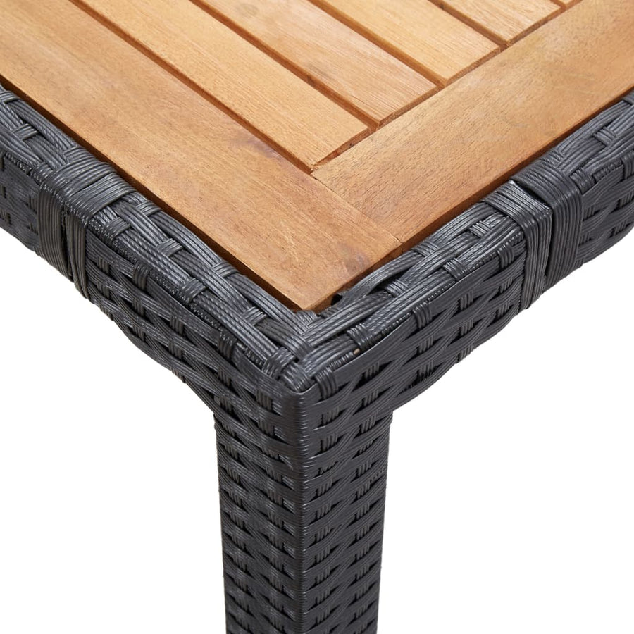 -Delige Tuinset Met Kussens Poly Rattan 5 90 cm tafellengte Zwart en bruin