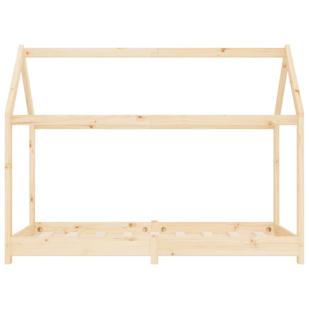 Kinderbedframe Massief Grenenhout 70 x 140 cm Bruin