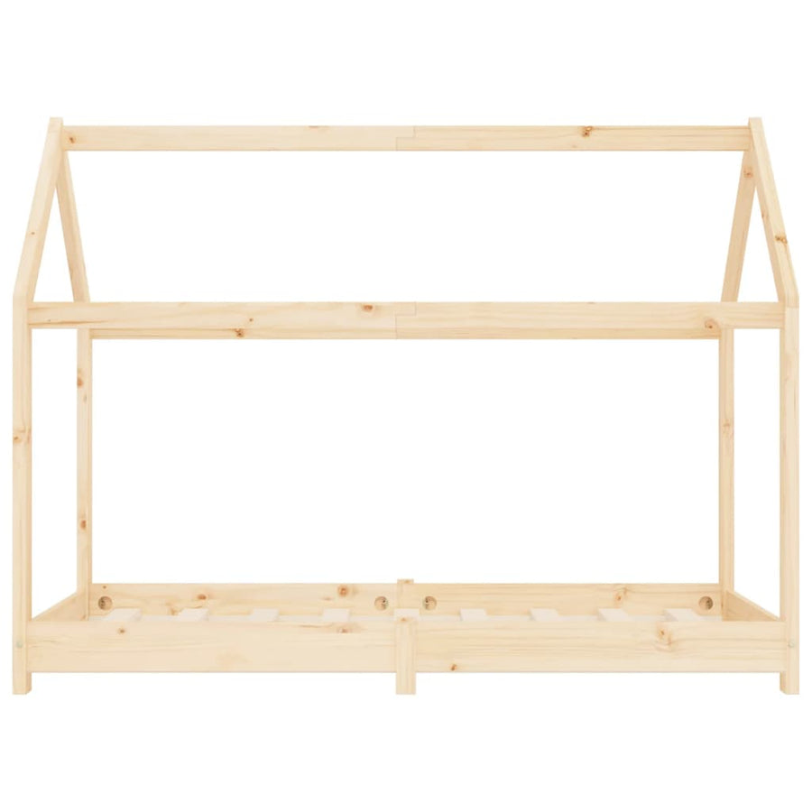 Kinderbedframe Massief Grenenhout 70 x 140 cm Bruin