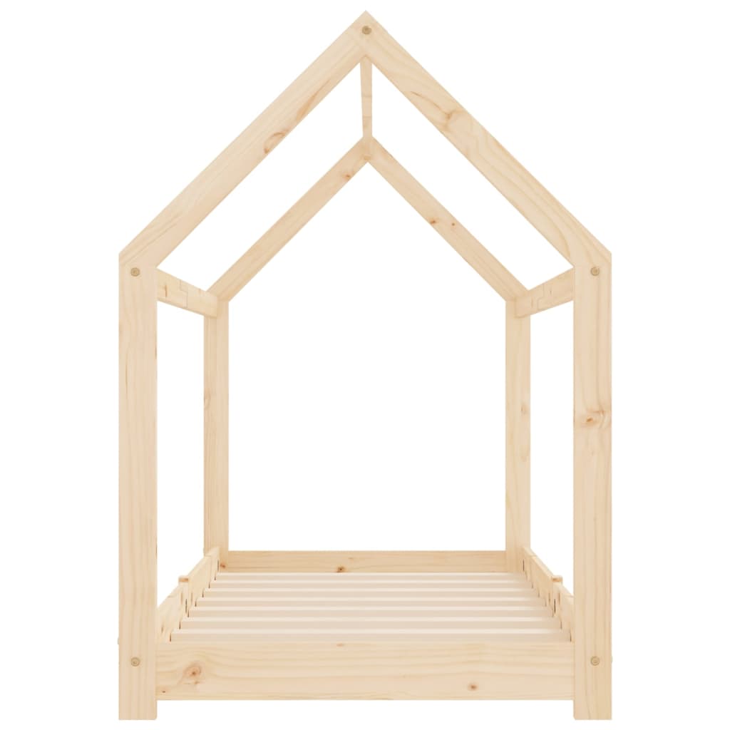 Kinderbedframe Massief Grenenhout 70 x 140 cm Bruin