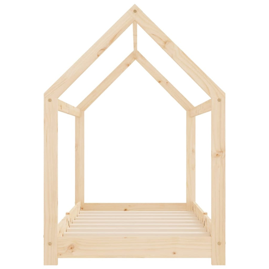 Kinderbedframe Massief Grenenhout 70 x 140 cm Bruin