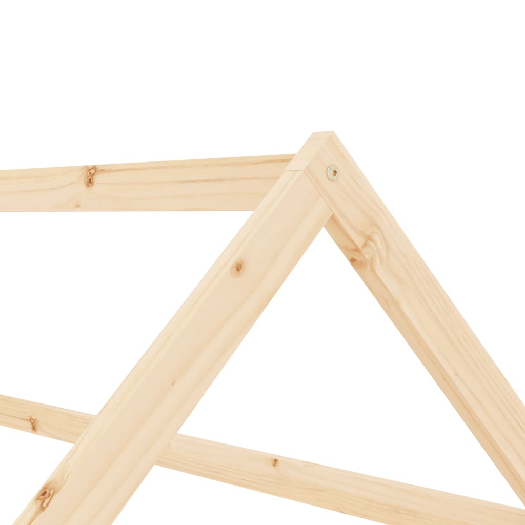 Kinderbedframe Massief Grenenhout 70 x 140 cm Bruin