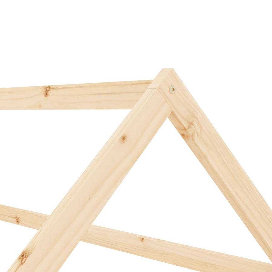 Kinderbedframe Massief Grenenhout 70 x 140 cm Bruin