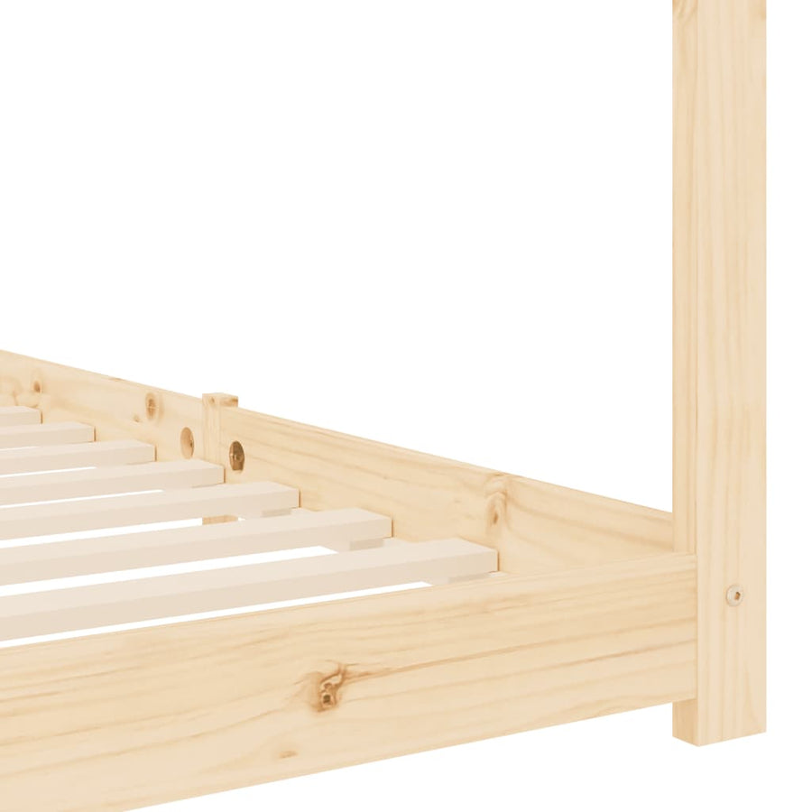 Kinderbedframe Massief Grenenhout 70 x 140 cm Bruin