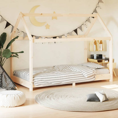 Kinderbedframe Massief Grenenhout 70 x 140 cm Bruin