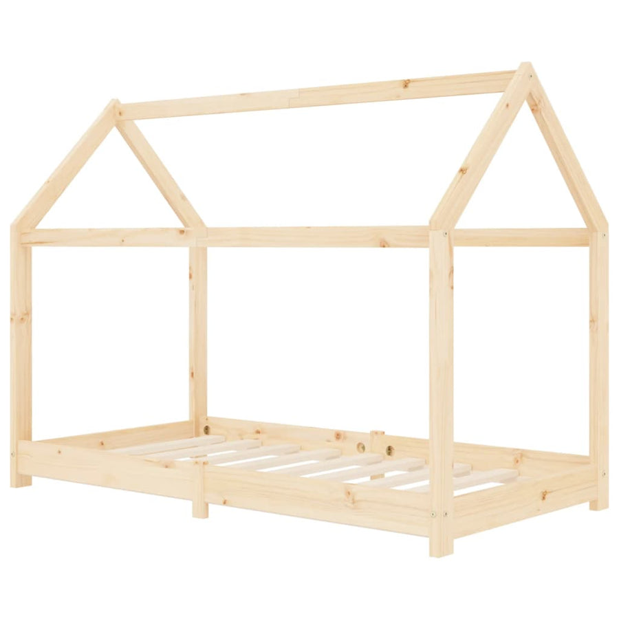 Kinderbedframe Massief Grenenhout 80 x 160 cm Bruin