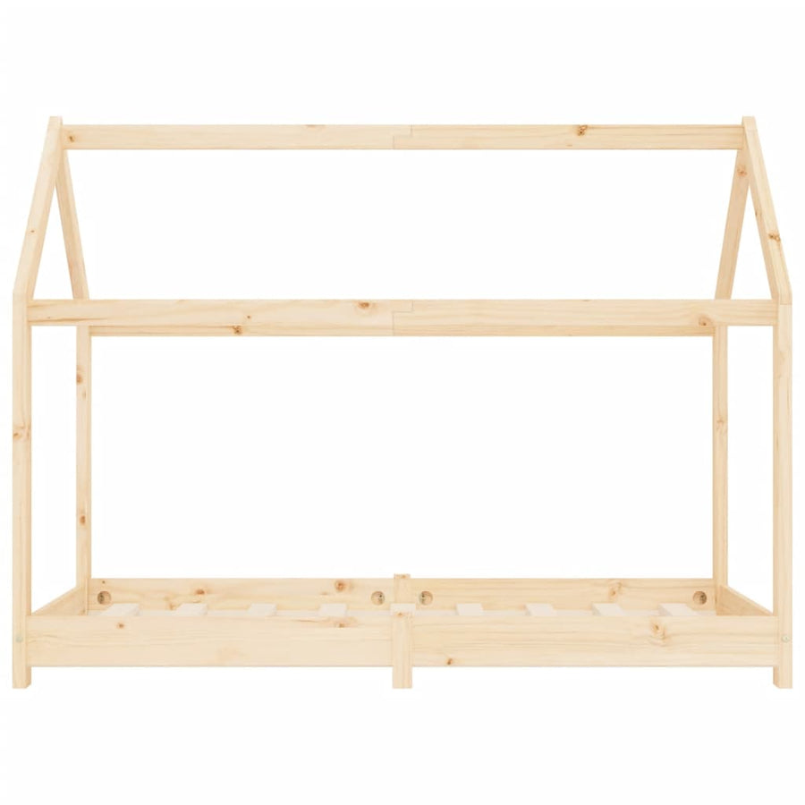 Kinderbedframe Massief Grenenhout 80 x 160 cm Bruin