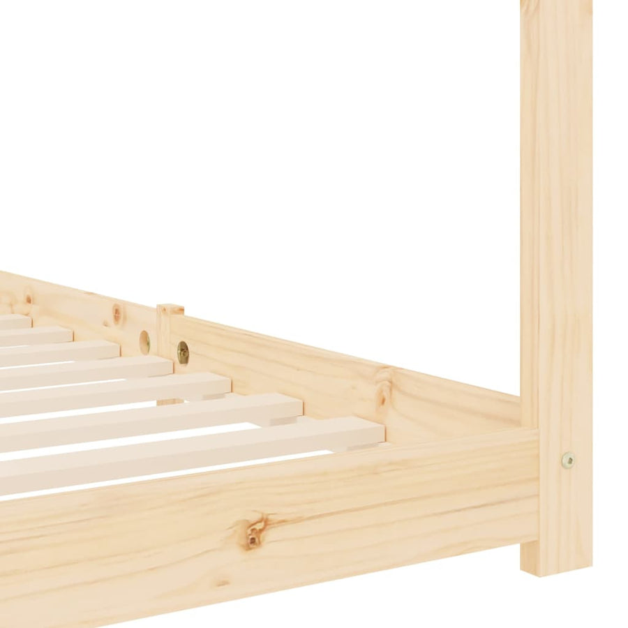 Kinderbedframe Massief Grenenhout 80 x 160 cm Bruin