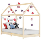 Kinderbedframe Massief Grenenhout 90 x 200 cm Bruin