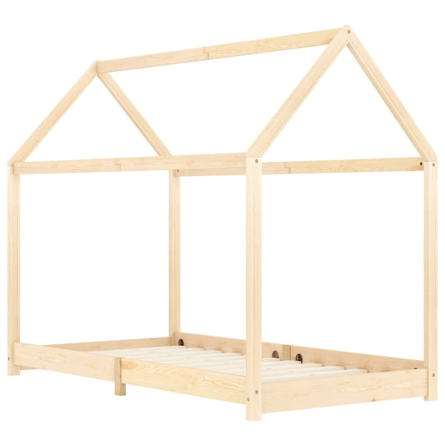 Kinderbedframe Massief Grenenhout 90 x 200 cm Bruin