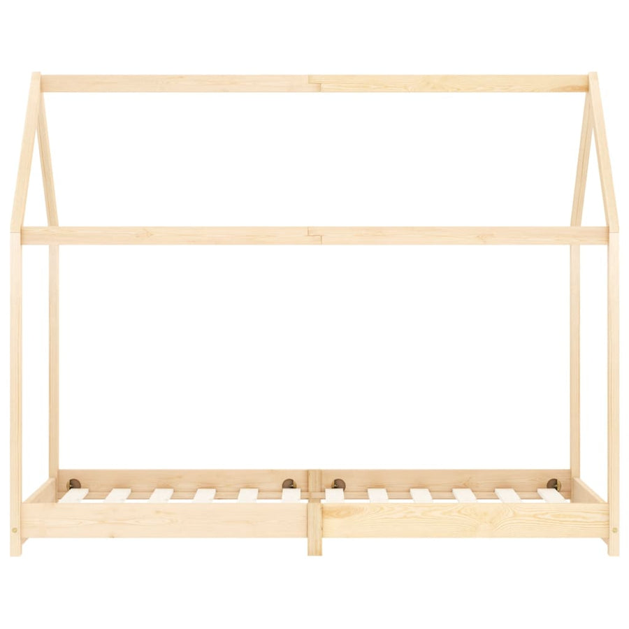 Kinderbedframe Massief Grenenhout 90 x 200 cm Bruin