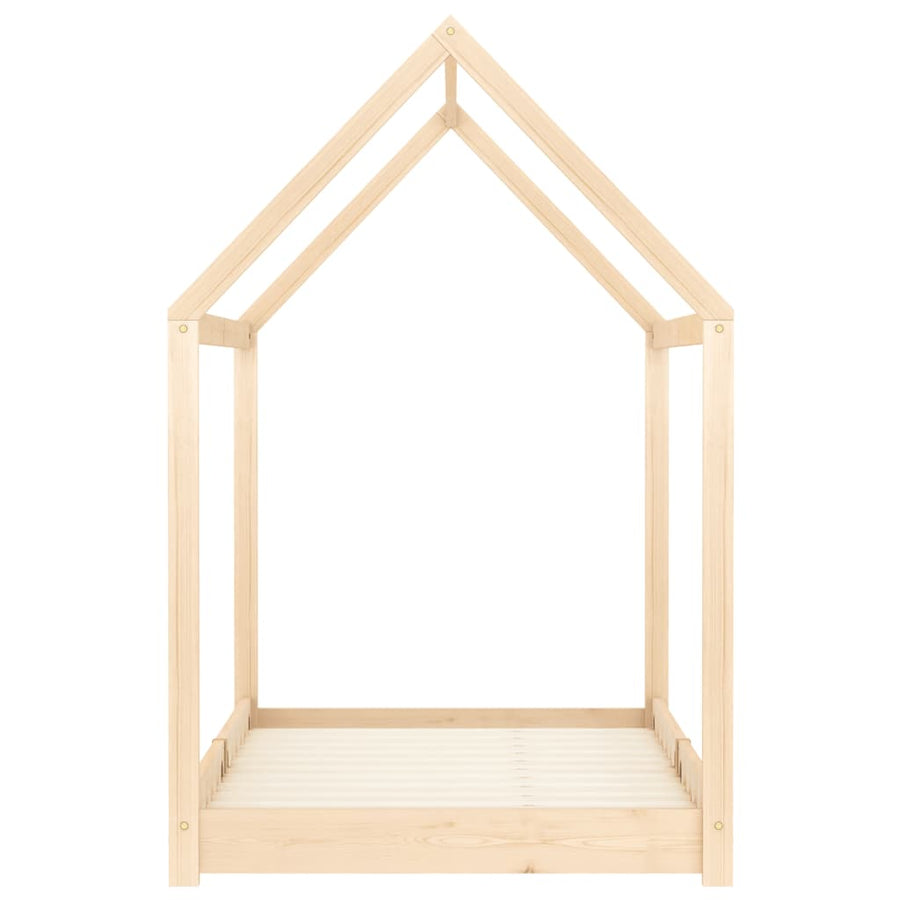 Kinderbedframe Massief Grenenhout 90 x 200 cm Bruin