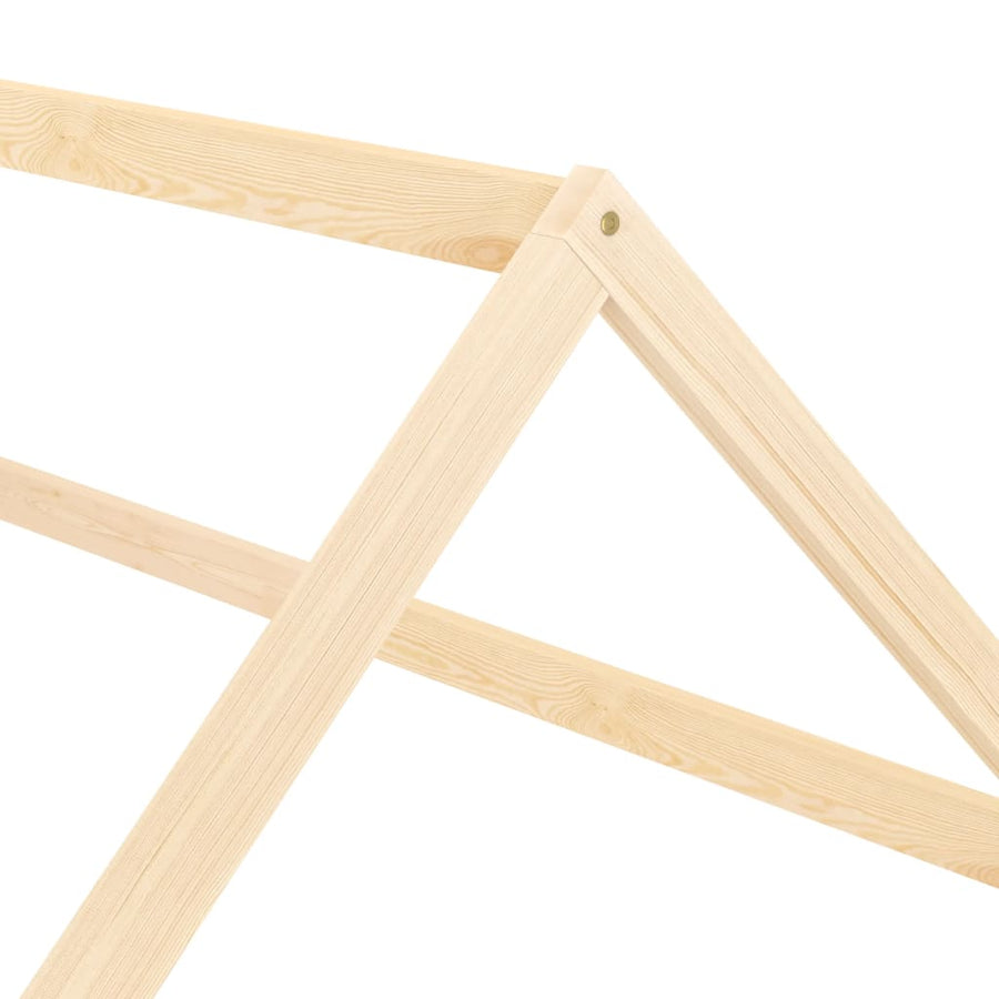 Kinderbedframe Massief Grenenhout 90 x 200 cm Bruin
