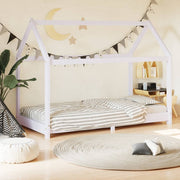 Kinderbedframe 70x140 cm massief grenenhout wit