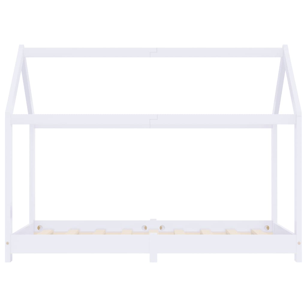 Kinderbedframe Massief Grenenhout 80 x 160 cm Wit