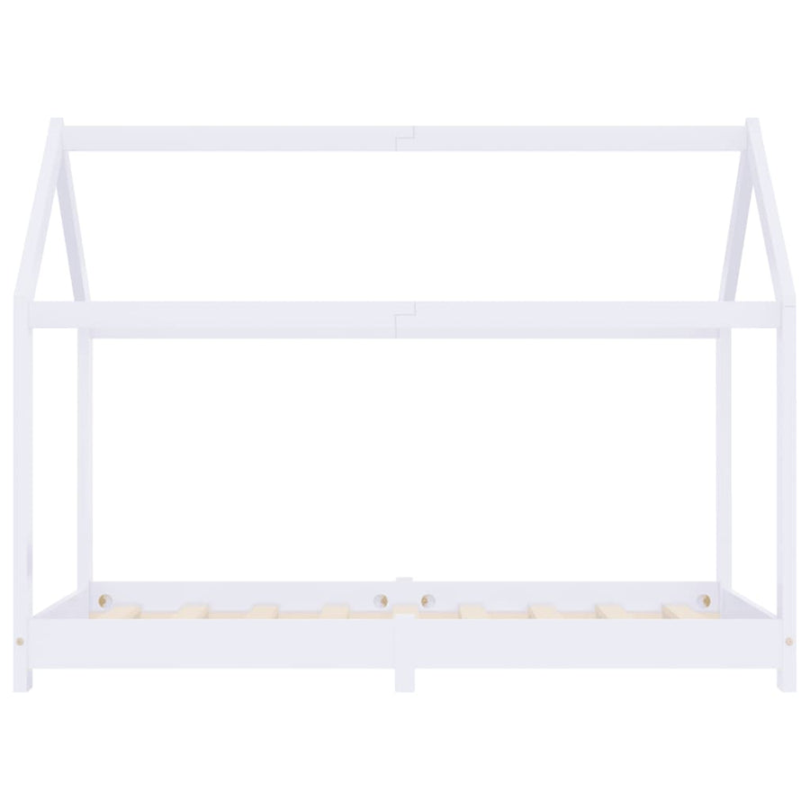 Kinderbedframe Massief Grenenhout 80 x 160 cm Wit
