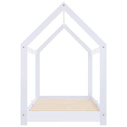Kinderbedframe Massief Grenenhout 80 x 160 cm Wit