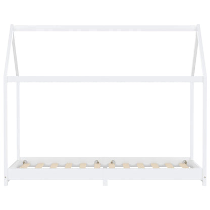 Kinderbedframe Massief Grenenhout 90 x 200 cm Wit