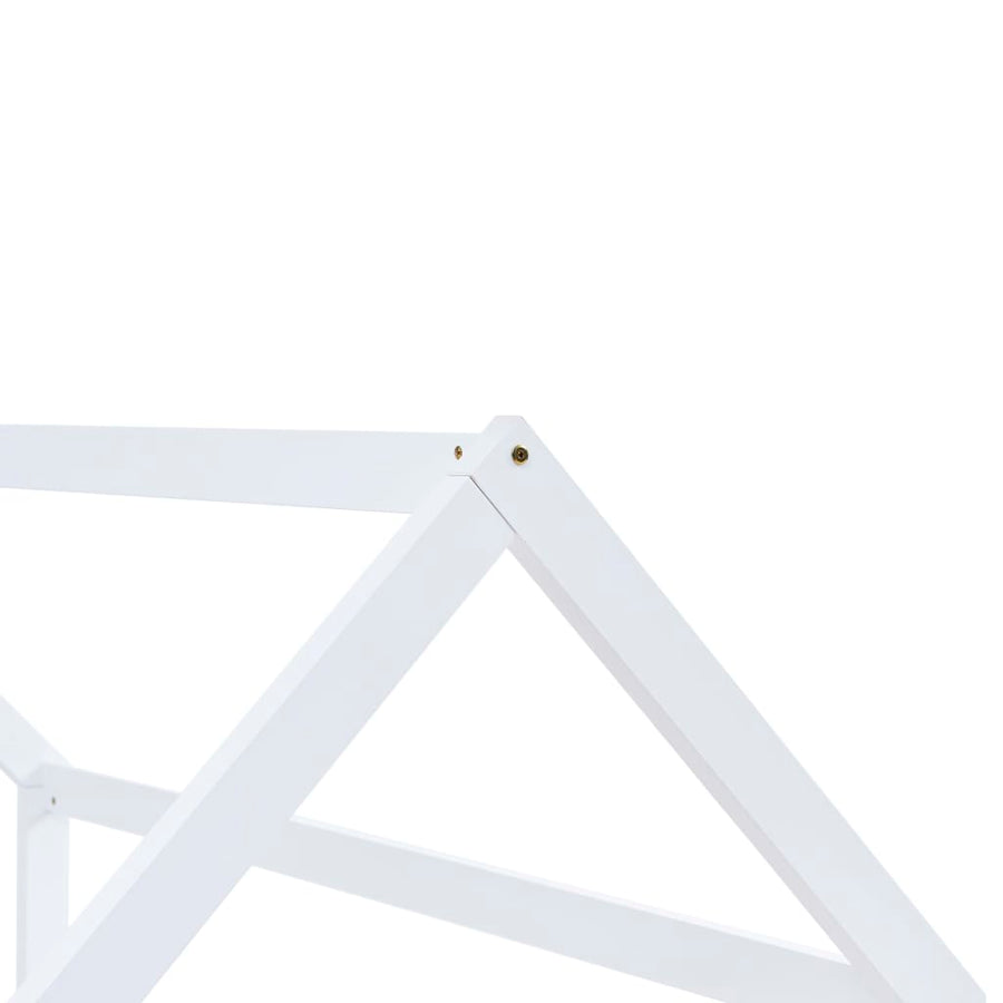 Kinderbedframe Massief Grenenhout 90 x 200 cm Wit