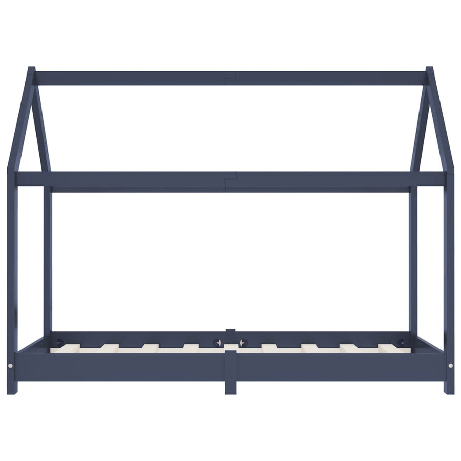 Kinderbedframe Massief Grenenhout 80 x 160 cm Grijs