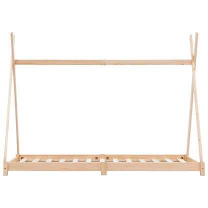 Kinderbedframe Massief Grenenhout 70 x 140 cm Bruin