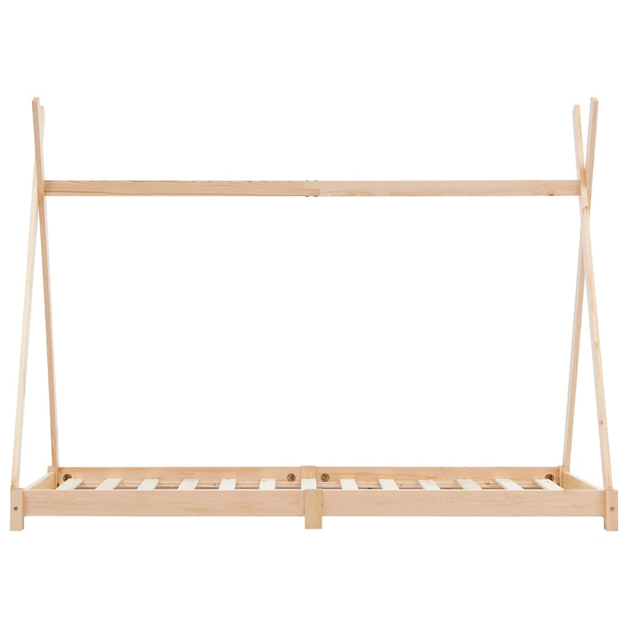 Kinderbedframe Massief Grenenhout 80 x 160 cm Bruin